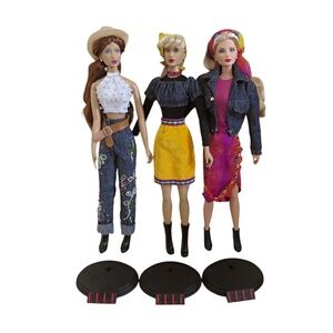 3 - 2000 Jakks ELLE Trendwatch Collector's Series 15" Inch Fashion Dolls
